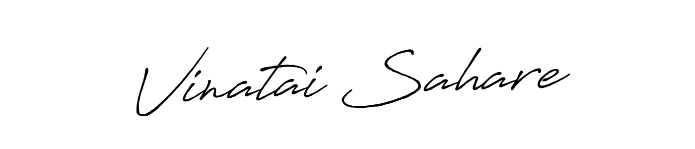 The best way (Antro_Vectra_Bolder) to make a short signature is to pick only two or three words in your name. The name Vinatai Sahare include a total of six letters. For converting this name. Vinatai Sahare signature style 7 images and pictures png