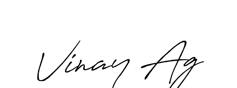 Create a beautiful signature design for name Vinay Ag. With this signature (Antro_Vectra_Bolder) fonts, you can make a handwritten signature for free. Vinay Ag signature style 7 images and pictures png