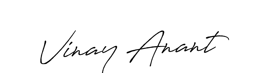 Use a signature maker to create a handwritten signature online. With this signature software, you can design (Antro_Vectra_Bolder) your own signature for name Vinay Anant. Vinay Anant signature style 7 images and pictures png