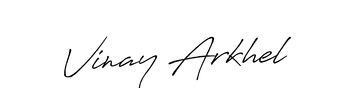 Design your own signature with our free online signature maker. With this signature software, you can create a handwritten (Antro_Vectra_Bolder) signature for name Vinay Arkhel. Vinay Arkhel signature style 7 images and pictures png