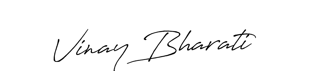 How to make Vinay Bharati signature? Antro_Vectra_Bolder is a professional autograph style. Create handwritten signature for Vinay Bharati name. Vinay Bharati signature style 7 images and pictures png