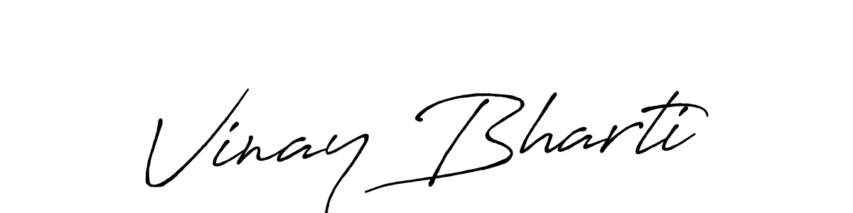 The best way (Antro_Vectra_Bolder) to make a short signature is to pick only two or three words in your name. The name Vinay Bharti include a total of six letters. For converting this name. Vinay Bharti signature style 7 images and pictures png