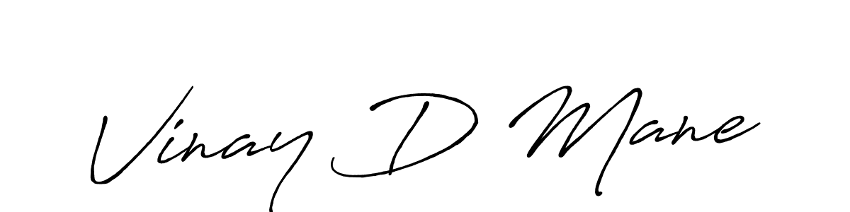 Vinay D Mane stylish signature style. Best Handwritten Sign (Antro_Vectra_Bolder) for my name. Handwritten Signature Collection Ideas for my name Vinay D Mane. Vinay D Mane signature style 7 images and pictures png