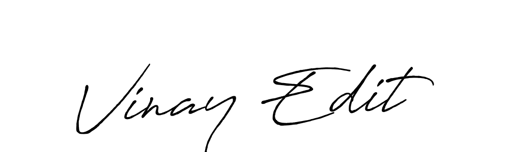 Vinay Edit stylish signature style. Best Handwritten Sign (Antro_Vectra_Bolder) for my name. Handwritten Signature Collection Ideas for my name Vinay Edit. Vinay Edit signature style 7 images and pictures png
