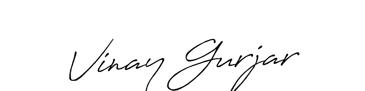 Design your own signature with our free online signature maker. With this signature software, you can create a handwritten (Antro_Vectra_Bolder) signature for name Vinay Gurjar. Vinay Gurjar signature style 7 images and pictures png