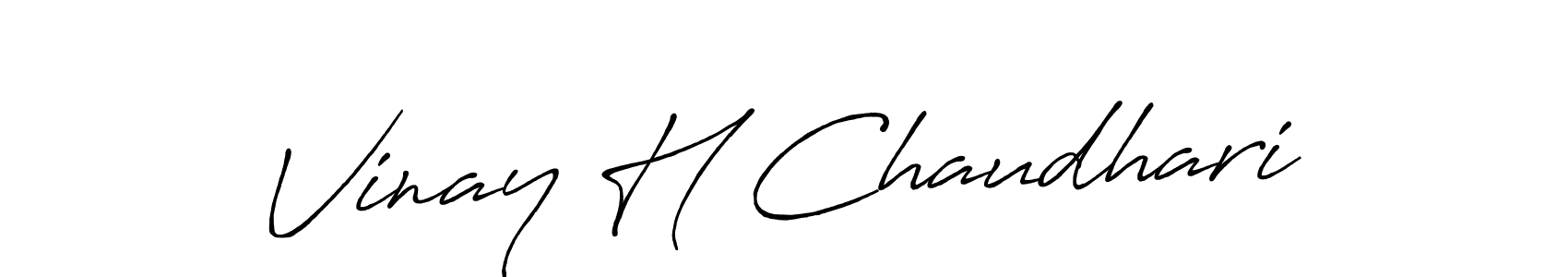 Design your own signature with our free online signature maker. With this signature software, you can create a handwritten (Antro_Vectra_Bolder) signature for name Vinay H Chaudhari. Vinay H Chaudhari signature style 7 images and pictures png