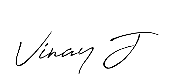 It looks lik you need a new signature style for name Vinay J. Design unique handwritten (Antro_Vectra_Bolder) signature with our free signature maker in just a few clicks. Vinay J signature style 7 images and pictures png