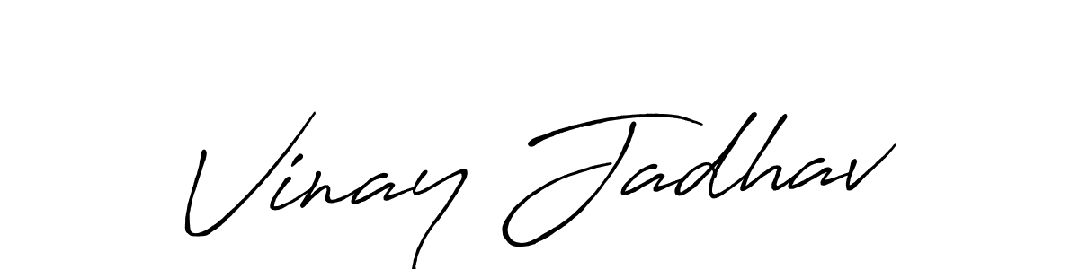 if you are searching for the best signature style for your name Vinay Jadhav. so please give up your signature search. here we have designed multiple signature styles  using Antro_Vectra_Bolder. Vinay Jadhav signature style 7 images and pictures png