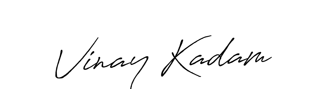 Design your own signature with our free online signature maker. With this signature software, you can create a handwritten (Antro_Vectra_Bolder) signature for name Vinay Kadam. Vinay Kadam signature style 7 images and pictures png