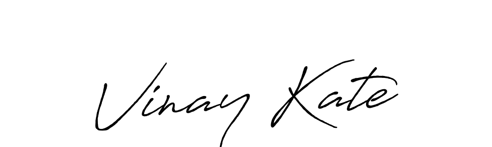 Make a beautiful signature design for name Vinay Kate. With this signature (Antro_Vectra_Bolder) style, you can create a handwritten signature for free. Vinay Kate signature style 7 images and pictures png