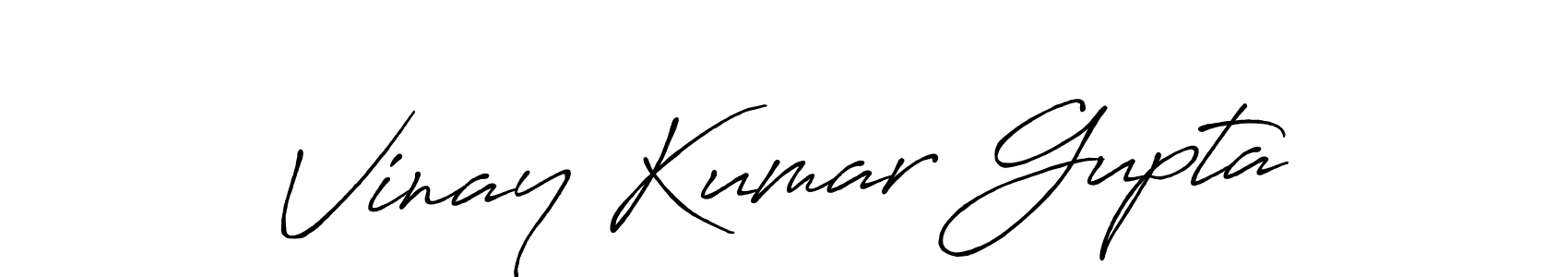 Design your own signature with our free online signature maker. With this signature software, you can create a handwritten (Antro_Vectra_Bolder) signature for name Vinay Kumar Gupta. Vinay Kumar Gupta signature style 7 images and pictures png