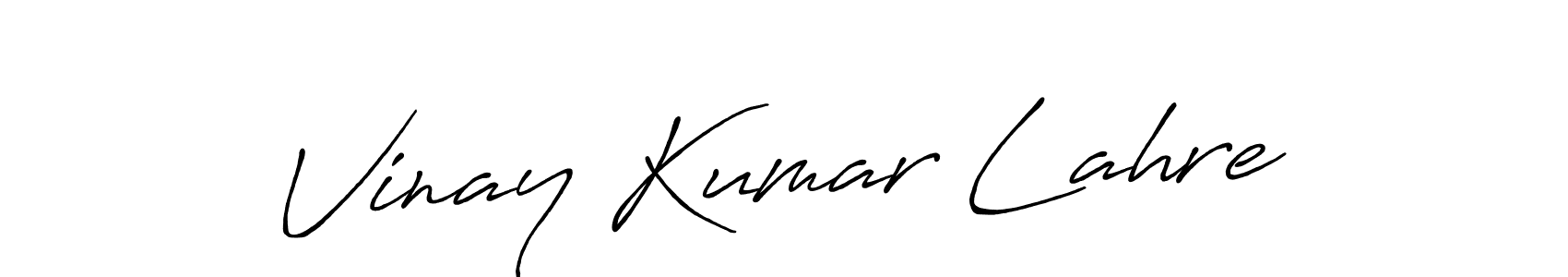 Antro_Vectra_Bolder is a professional signature style that is perfect for those who want to add a touch of class to their signature. It is also a great choice for those who want to make their signature more unique. Get Vinay Kumar Lahre name to fancy signature for free. Vinay Kumar Lahre signature style 7 images and pictures png