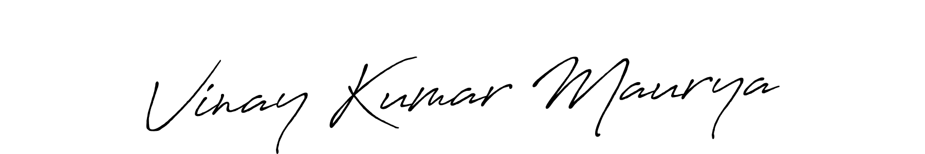 Also we have Vinay Kumar Maurya name is the best signature style. Create professional handwritten signature collection using Antro_Vectra_Bolder autograph style. Vinay Kumar Maurya signature style 7 images and pictures png