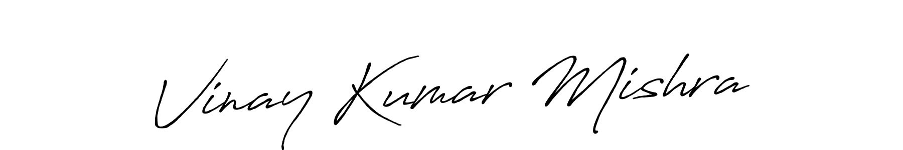 Make a beautiful signature design for name Vinay Kumar Mishra. With this signature (Antro_Vectra_Bolder) style, you can create a handwritten signature for free. Vinay Kumar Mishra signature style 7 images and pictures png