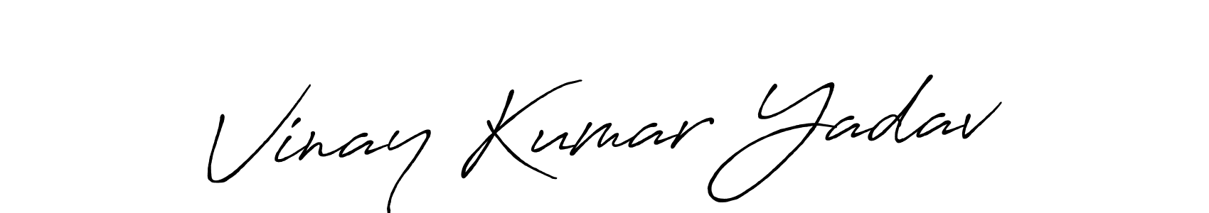 Also we have Vinay Kumar Yadav name is the best signature style. Create professional handwritten signature collection using Antro_Vectra_Bolder autograph style. Vinay Kumar Yadav signature style 7 images and pictures png