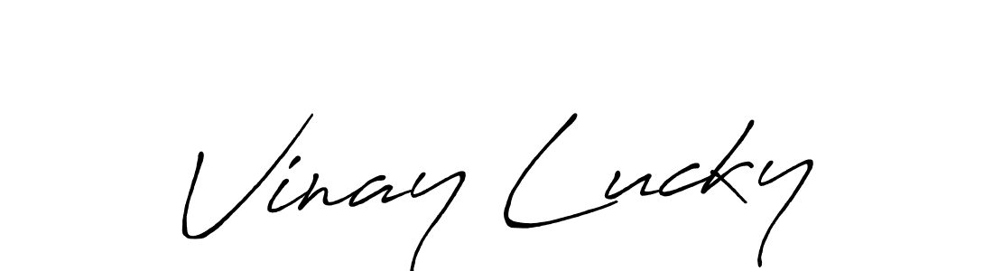 Check out images of Autograph of Vinay Lucky name. Actor Vinay Lucky Signature Style. Antro_Vectra_Bolder is a professional sign style online. Vinay Lucky signature style 7 images and pictures png