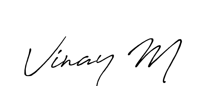Once you've used our free online signature maker to create your best signature Antro_Vectra_Bolder style, it's time to enjoy all of the benefits that Vinay M name signing documents. Vinay M signature style 7 images and pictures png
