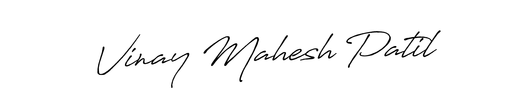 Create a beautiful signature design for name Vinay Mahesh Patil. With this signature (Antro_Vectra_Bolder) fonts, you can make a handwritten signature for free. Vinay Mahesh Patil signature style 7 images and pictures png