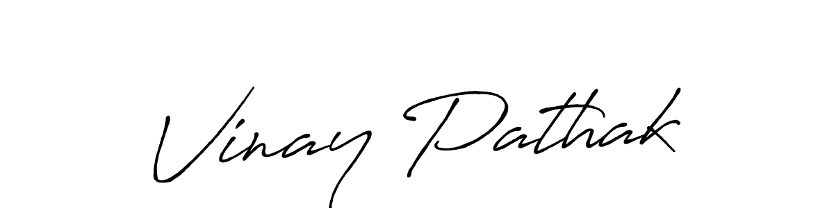 Vinay Pathak stylish signature style. Best Handwritten Sign (Antro_Vectra_Bolder) for my name. Handwritten Signature Collection Ideas for my name Vinay Pathak. Vinay Pathak signature style 7 images and pictures png