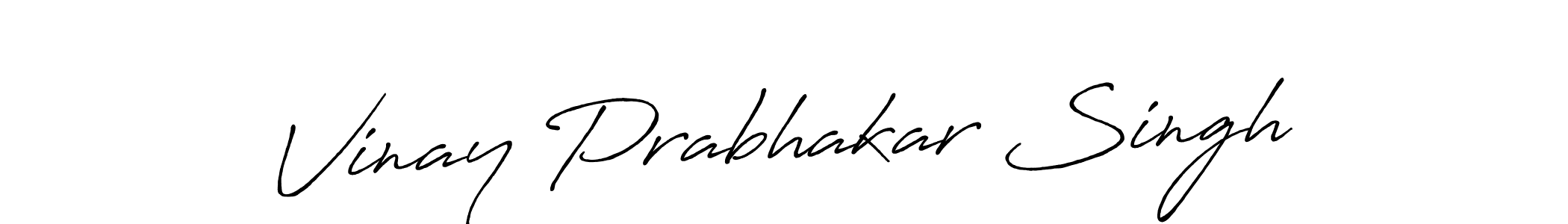 Create a beautiful signature design for name Vinay Prabhakar Singh. With this signature (Antro_Vectra_Bolder) fonts, you can make a handwritten signature for free. Vinay Prabhakar Singh signature style 7 images and pictures png