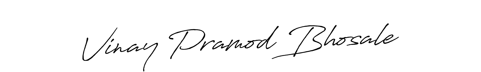 How to make Vinay Pramod Bhosale signature? Antro_Vectra_Bolder is a professional autograph style. Create handwritten signature for Vinay Pramod Bhosale name. Vinay Pramod Bhosale signature style 7 images and pictures png