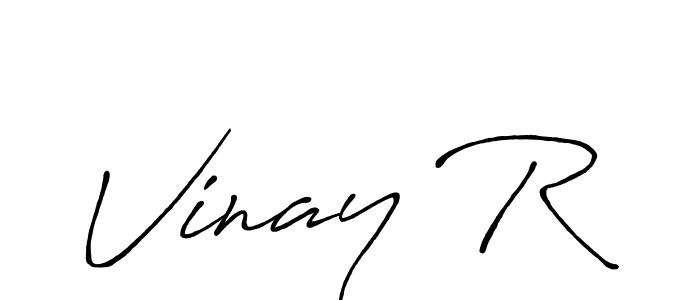 Also we have Vinay R name is the best signature style. Create professional handwritten signature collection using Antro_Vectra_Bolder autograph style. Vinay R signature style 7 images and pictures png