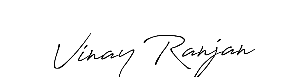 Create a beautiful signature design for name Vinay Ranjan. With this signature (Antro_Vectra_Bolder) fonts, you can make a handwritten signature for free. Vinay Ranjan signature style 7 images and pictures png