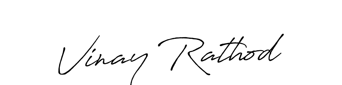 Create a beautiful signature design for name Vinay Rathod. With this signature (Antro_Vectra_Bolder) fonts, you can make a handwritten signature for free. Vinay Rathod signature style 7 images and pictures png