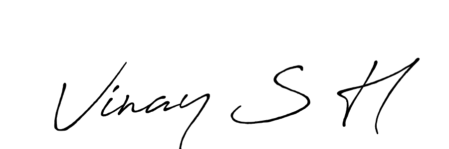 It looks lik you need a new signature style for name Vinay S H. Design unique handwritten (Antro_Vectra_Bolder) signature with our free signature maker in just a few clicks. Vinay S H signature style 7 images and pictures png