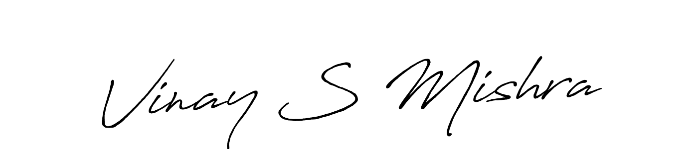 It looks lik you need a new signature style for name Vinay S Mishra. Design unique handwritten (Antro_Vectra_Bolder) signature with our free signature maker in just a few clicks. Vinay S Mishra signature style 7 images and pictures png