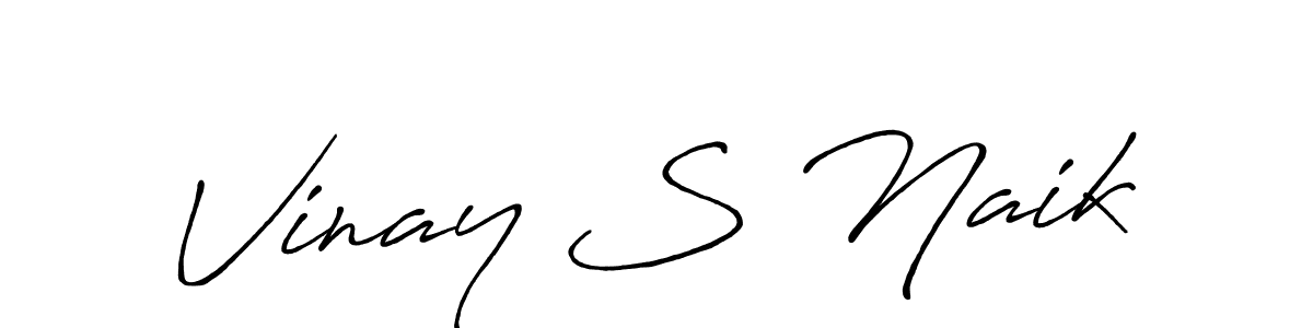 How to make Vinay S Naik signature? Antro_Vectra_Bolder is a professional autograph style. Create handwritten signature for Vinay S Naik name. Vinay S Naik signature style 7 images and pictures png