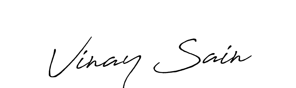 Also You can easily find your signature by using the search form. We will create Vinay Sain name handwritten signature images for you free of cost using Antro_Vectra_Bolder sign style. Vinay Sain signature style 7 images and pictures png