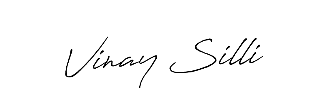 Make a short Vinay Silli signature style. Manage your documents anywhere anytime using Antro_Vectra_Bolder. Create and add eSignatures, submit forms, share and send files easily. Vinay Silli signature style 7 images and pictures png