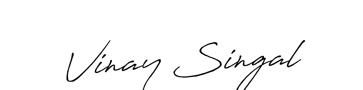 Also You can easily find your signature by using the search form. We will create Vinay Singal name handwritten signature images for you free of cost using Antro_Vectra_Bolder sign style. Vinay Singal signature style 7 images and pictures png