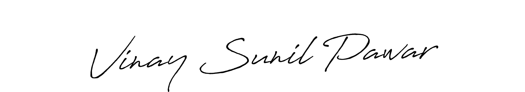 The best way (Antro_Vectra_Bolder) to make a short signature is to pick only two or three words in your name. The name Vinay Sunil Pawar include a total of six letters. For converting this name. Vinay Sunil Pawar signature style 7 images and pictures png