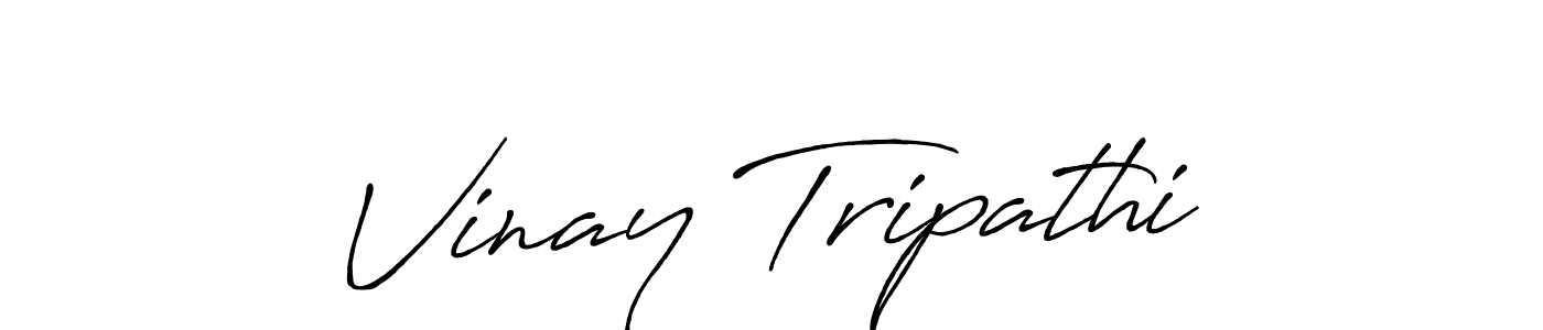 Vinay Tripathi stylish signature style. Best Handwritten Sign (Antro_Vectra_Bolder) for my name. Handwritten Signature Collection Ideas for my name Vinay Tripathi. Vinay Tripathi signature style 7 images and pictures png