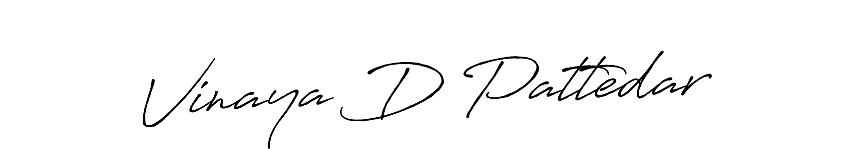 Use a signature maker to create a handwritten signature online. With this signature software, you can design (Antro_Vectra_Bolder) your own signature for name Vinaya D Pattedar. Vinaya D Pattedar signature style 7 images and pictures png