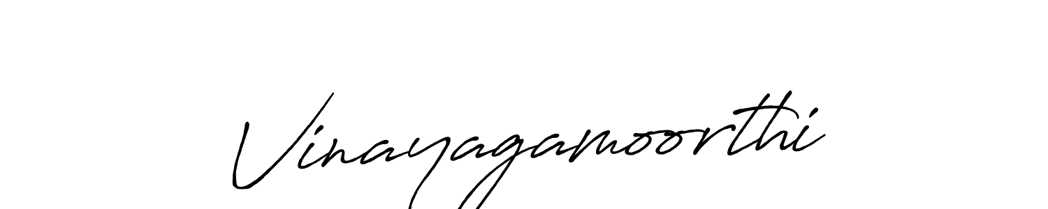 Also we have Vinayagamoorthi name is the best signature style. Create professional handwritten signature collection using Antro_Vectra_Bolder autograph style. Vinayagamoorthi signature style 7 images and pictures png