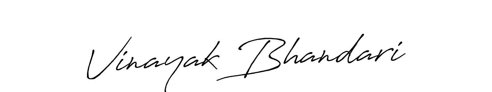 Design your own signature with our free online signature maker. With this signature software, you can create a handwritten (Antro_Vectra_Bolder) signature for name Vinayak Bhandari. Vinayak Bhandari signature style 7 images and pictures png