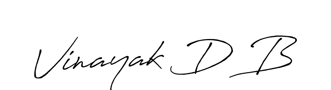 The best way (Antro_Vectra_Bolder) to make a short signature is to pick only two or three words in your name. The name Vinayak D B include a total of six letters. For converting this name. Vinayak D B signature style 7 images and pictures png