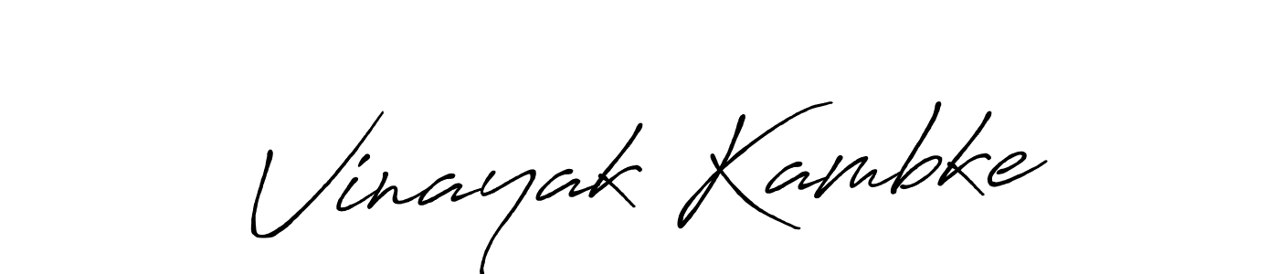 Create a beautiful signature design for name Vinayak Kambke. With this signature (Antro_Vectra_Bolder) fonts, you can make a handwritten signature for free. Vinayak Kambke signature style 7 images and pictures png