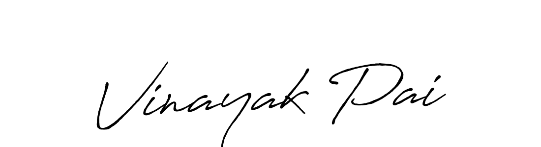 How to make Vinayak Pai name signature. Use Antro_Vectra_Bolder style for creating short signs online. This is the latest handwritten sign. Vinayak Pai signature style 7 images and pictures png