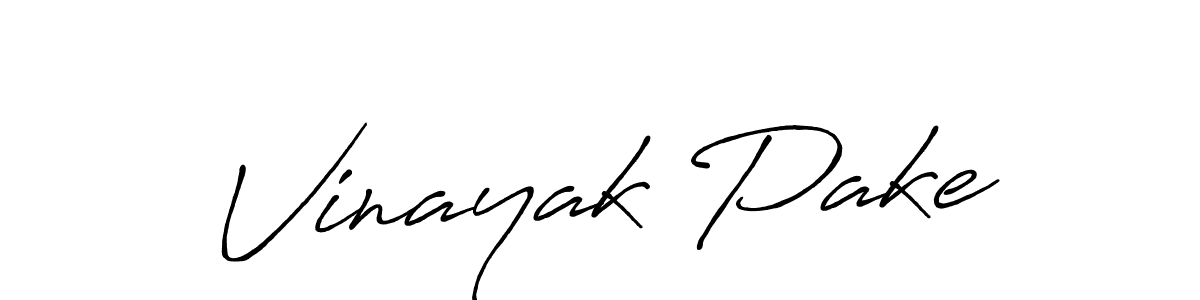 if you are searching for the best signature style for your name Vinayak Pake. so please give up your signature search. here we have designed multiple signature styles  using Antro_Vectra_Bolder. Vinayak Pake signature style 7 images and pictures png