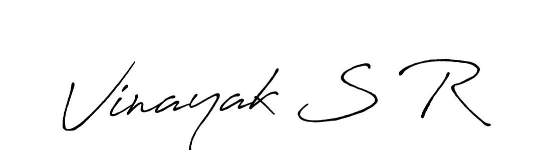 The best way (Antro_Vectra_Bolder) to make a short signature is to pick only two or three words in your name. The name Vinayak S R include a total of six letters. For converting this name. Vinayak S R signature style 7 images and pictures png