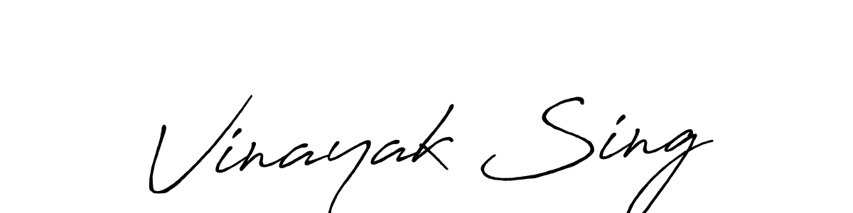 Similarly Antro_Vectra_Bolder is the best handwritten signature design. Signature creator online .You can use it as an online autograph creator for name Vinayak Sing. Vinayak Sing signature style 7 images and pictures png