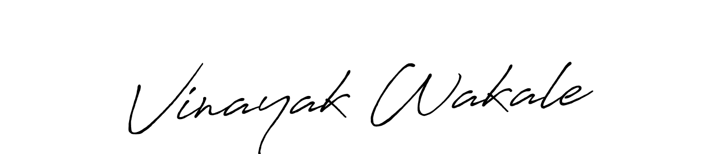 Design your own signature with our free online signature maker. With this signature software, you can create a handwritten (Antro_Vectra_Bolder) signature for name Vinayak Wakale. Vinayak Wakale signature style 7 images and pictures png