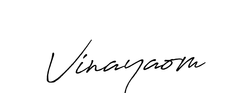 Create a beautiful signature design for name Vinayaom. With this signature (Antro_Vectra_Bolder) fonts, you can make a handwritten signature for free. Vinayaom signature style 7 images and pictures png