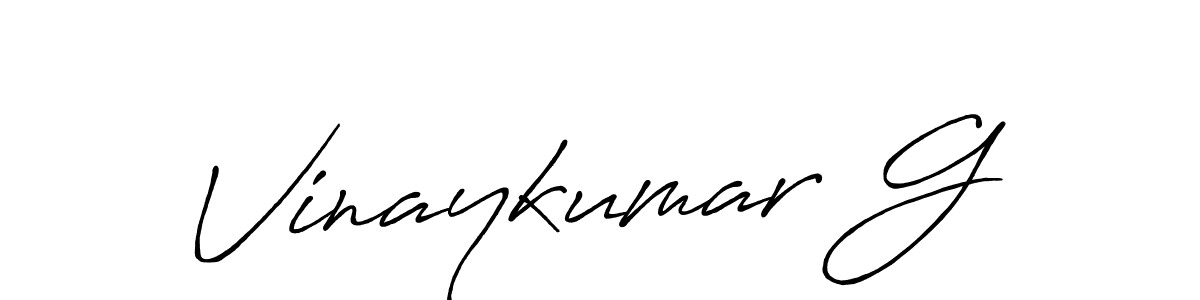 Also we have Vinaykumar G name is the best signature style. Create professional handwritten signature collection using Antro_Vectra_Bolder autograph style. Vinaykumar G signature style 7 images and pictures png