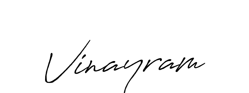 Make a beautiful signature design for name Vinayram. With this signature (Antro_Vectra_Bolder) style, you can create a handwritten signature for free. Vinayram signature style 7 images and pictures png