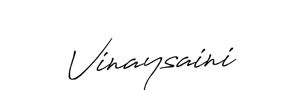 Vinaysaini stylish signature style. Best Handwritten Sign (Antro_Vectra_Bolder) for my name. Handwritten Signature Collection Ideas for my name Vinaysaini. Vinaysaini signature style 7 images and pictures png